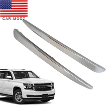 For 2015-20 Chevrolet Tahoe Suburban Front Left+Right Bumper Chrome Trim Molding