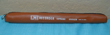 LMI Black Recorder Soprano 650502B with Brown Carrier Pre-owned Good Condition