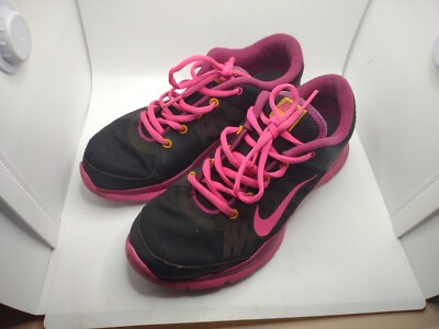 Nike Flex Trainer 3 Running Shoes (580374-007) Black Pink Womens Size 8 Athletic