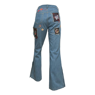 JOHN GALLIANO Spring Summer 2002 Flared Denim Patchwork Pants | eBay