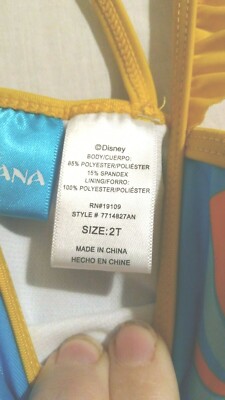 ネイル 2T Disney Moana Girl Blue One Piece Swimsuit | eBay