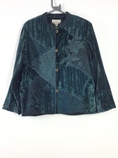 Vintage Flashback Green Velvet Jacket Uk M