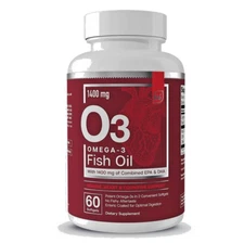 Omega 3 Fish Oil Supplement with EPA DHA Heart Brain Immune Support 60 Softgels