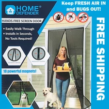Pet Friendly No Tools Required Mesh Magnetic Door Hands Free Screen