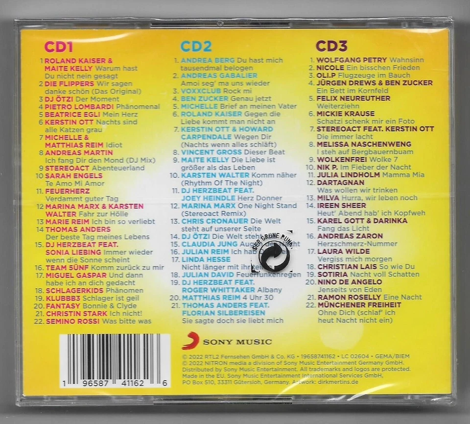 Pop Giganten - Schlager Pur / 3 CDs / Naschenweng, Voxxclub, DJ Ötzi / NEU & OVP - Bild 2 von 2