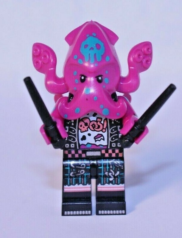 NEW Lego Vidiyo SQUID DRUMMER Minifigure #43114 Pink Squid Head