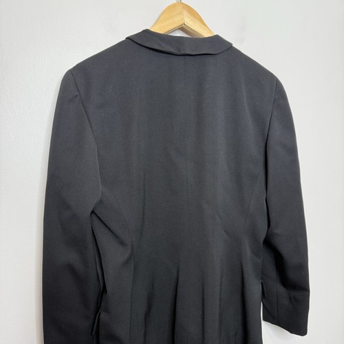 Chaqueta Blazer De Colección Giorgio Armani Lana Negra Para Mujer Talla 12 Botón Único Italia - Imagen 6 de 9