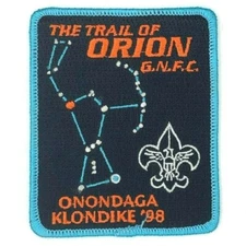 1998 Klondike Greater Niagara Frontier Council Patch Orion Constellation