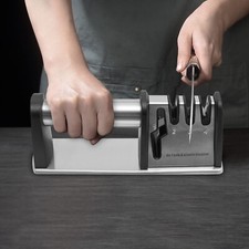 4-Stage Kitchen Knives and Scissors Sharpening Tools Manual Knife Sharpeners NEW