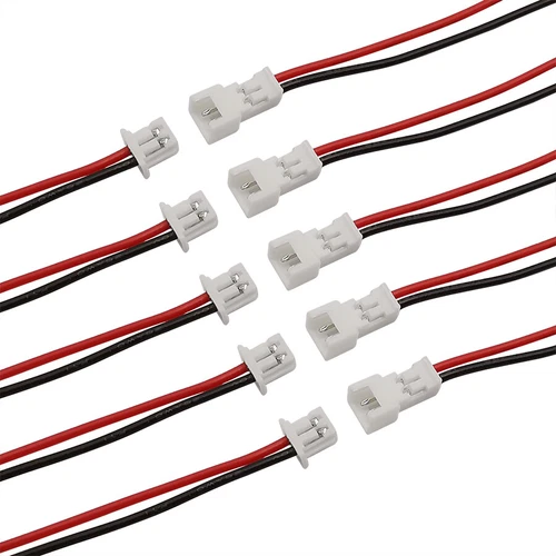 (5 pairs) 1.25mm JST Connector 2 Pin Male And Female Plug with 15cm Cable