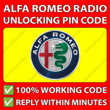 ✅ALFA ROMEO RADIO UNLOCKING PIN CODE - BLAUPUNKT BOSCH CONTINENTAL DAIICHI✅