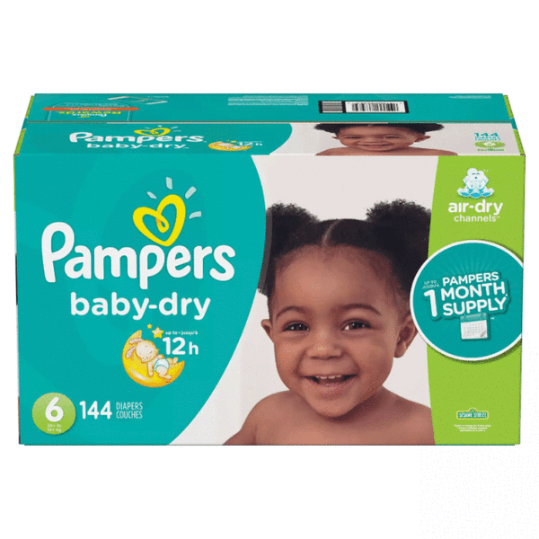 Pampers Baby Dry Disposable Diapers, Size 6 - 144 Count for sale online