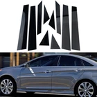?For Hyundai Sonata 2011-2014 Glossy Black Window Trim Pillar Posts Door Cover
