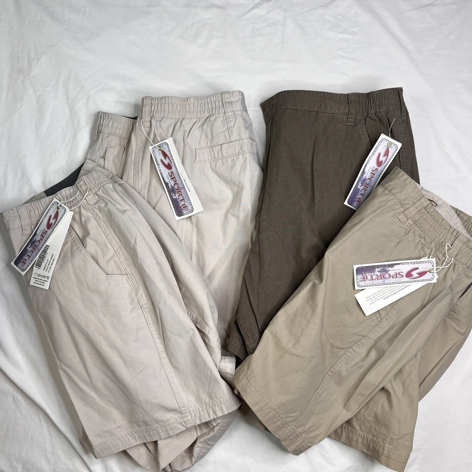 Sportif USA NEW Lot Of4 Stretch Cargo Shorts Fishing Outdoor Shorts Sz 42 200225