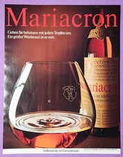 9. Mariacron Weinbrand Werbeanzeige Reklame Werbung 1981