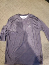 Men's AFTCO Long Sleeve Fishing Shirt Gray Size Large