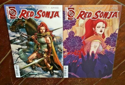 Red Sonja #1 & #2 by Marguerite Bennett Aneke, (2016, Dynamite) Free Shipping!