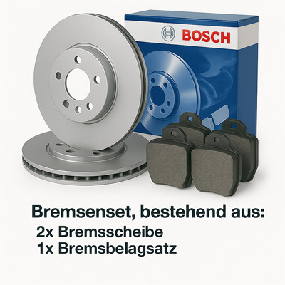 BOSCH Bremsenset Bremsscheiben & Beläge Vorne für Nissan