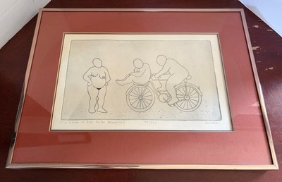 Original Misha Moracha Limited Edition Etching ''TO LOVE IS NOT TO BE JEOLOUS''