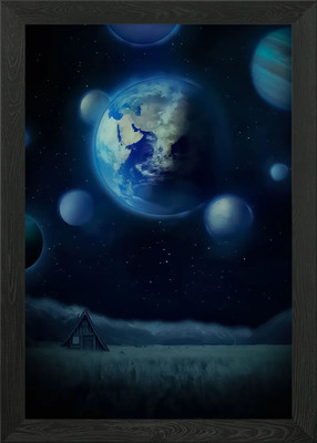 Hütte der Wanderer Gerahmtes Wandbild Poster Leinwanddruck Bild