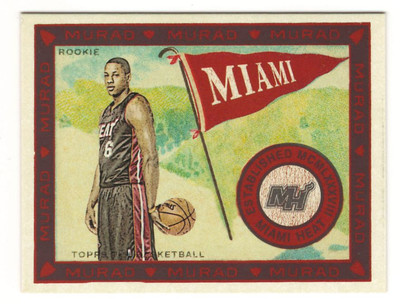 2008-09 TOPPS MURAD T-51 MINI BLACK #198 MARIO CHALMERS RC MIAMI HEAT