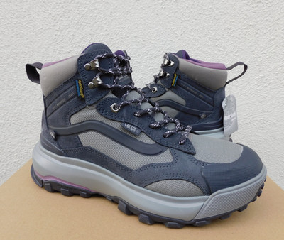VANS GREY/ PURPLE CRESTLINE MTE HYDRO GUARD WP HIKER BOOTS, WOMEN 6/ EUR 36 ~NEW