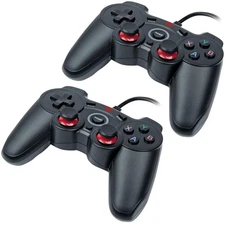 2x Schwaiger USB Gaming Controller Gamepad Pad Vibration für PC PS3 Android TV