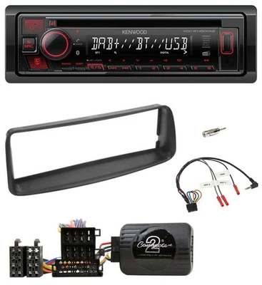 Kenwood Lenkrad CD USB Bluetooth DAB Autoradio für Peugeot 206 CC 1998-2002 - Bild 1 von 4
