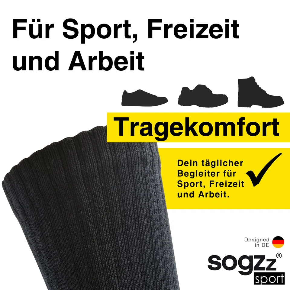 10-100 Paar SOGZZ® Tennissocken Arbeitssocken 80% Baumwolle Socken Sportsocken - Bild 2 von 4