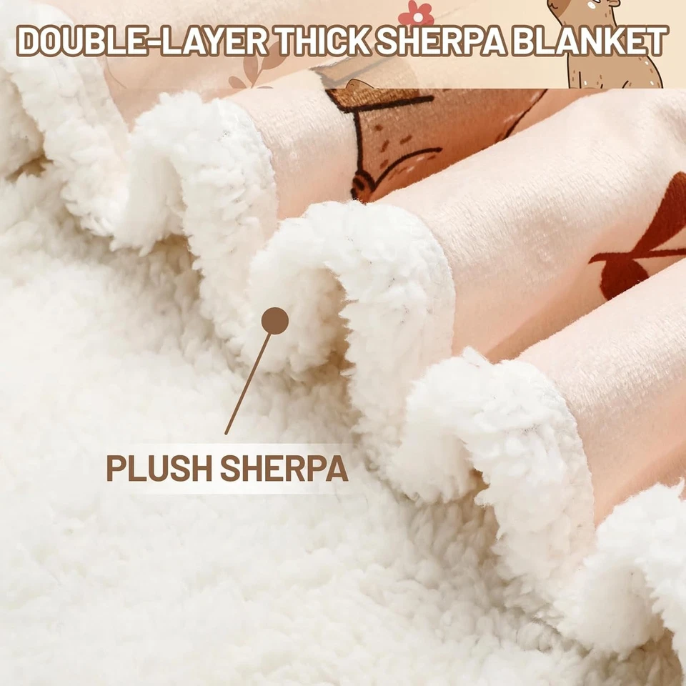 Paquete de 2 Divertidos Set de Regalo Capibara para Mujer Invierno Sherpa Zapatilla Color Vintage Foto 2 de 4