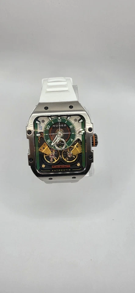 Nubeo Maven Plata Verde Automático Edición Limitada 49/150 Completo Con Caja Foto 4 de 4