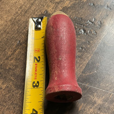 Vintage Original Red Wood Chisel Handle Woodw...