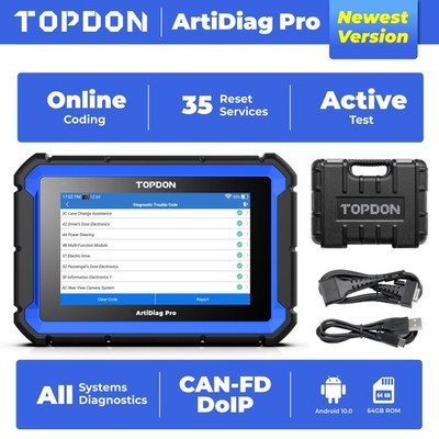 TOPDON AD Pro V2.0 OBD2 Scanner Car Diagnostic Tool Full Software Bidirectional