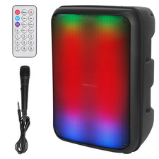 Portable Wireless Party Speaker 8in Colorful Lights DJ PA System