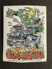Vintage Metallica Gimme Fuel Sticker 1998 Giant Monster Nitro Junky 3.5”x4.5”