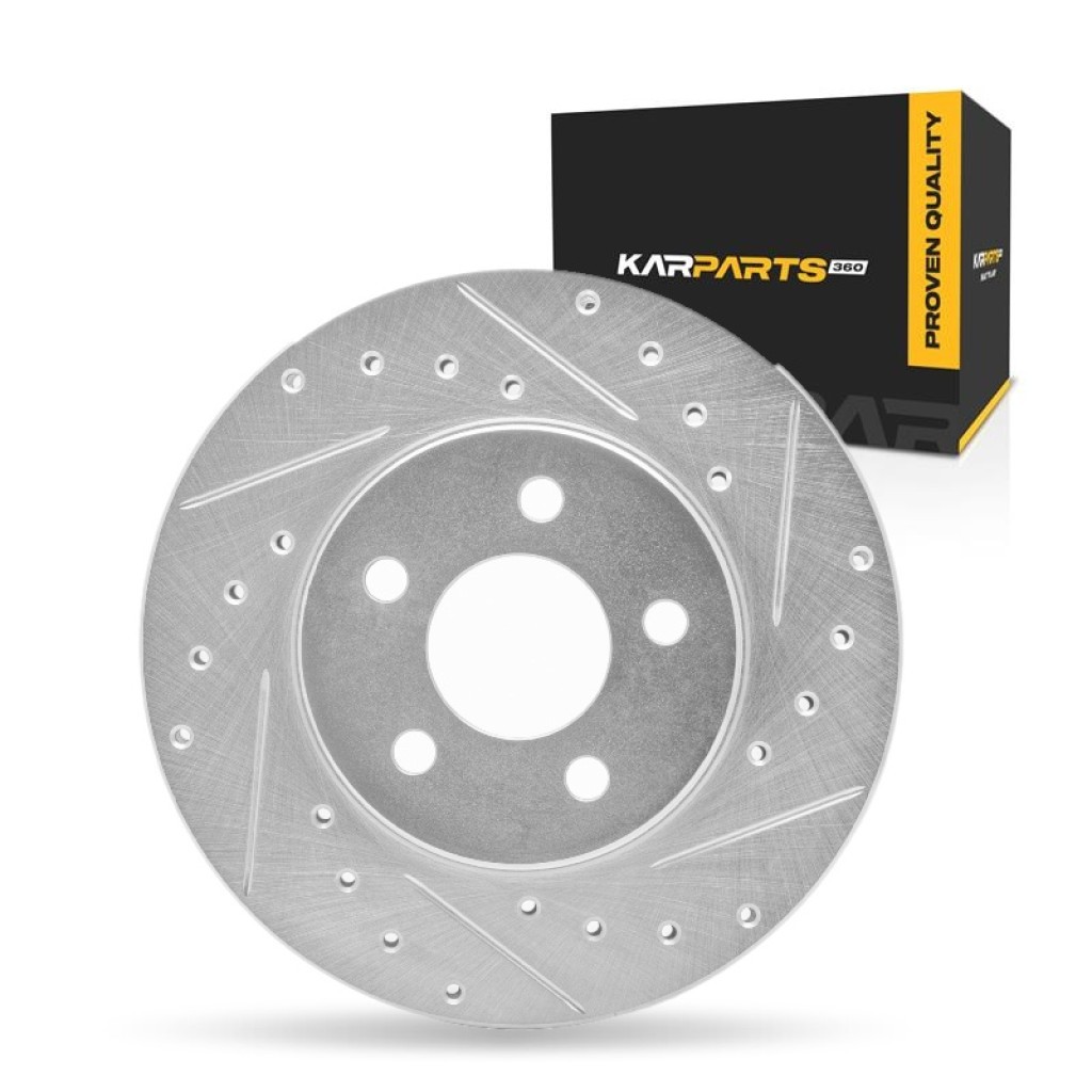 For Chrysler TC Maserati 1990 1991 Brake Rotor | 5 Stud/Lug Holes | Silver