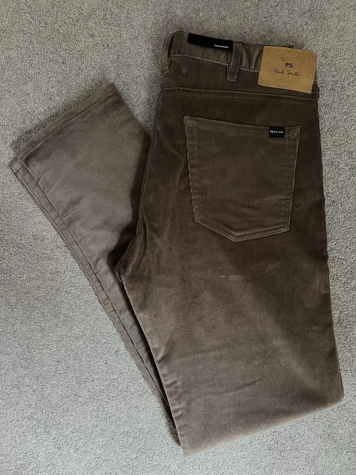 Paul Smith Corduroy Jeans Taped Fit In Light Tan - W32 L32 - New, BNWT - Image 2 of 4