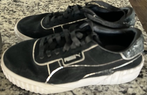 Puma Women’s Size 10 Cali "Wabi Sabi Black Silver Metallic" 373910-02 - Picture 5 of 11