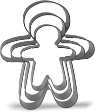 Gingerbread Man Cookie Cutter Set - 5”,4”,3” - 3 Piece - Stainless Steel