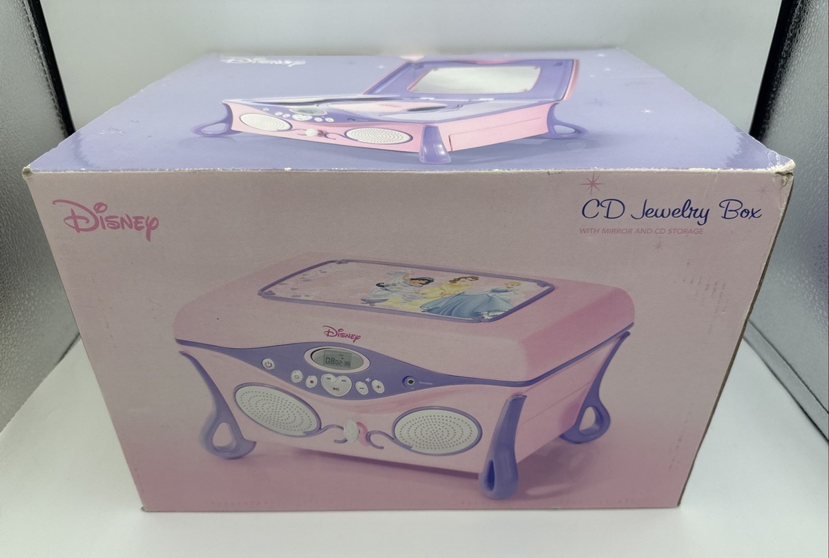 SEALED NEW RARE Disney Princess CD Player Jewelry Box with Mirror