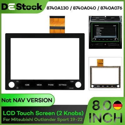 Radio 8" Touchscreen Digitizer für Mitsubishi Outlander 2019-22 MK3 SAT 2 Knöpfe - Bild 1 von 4