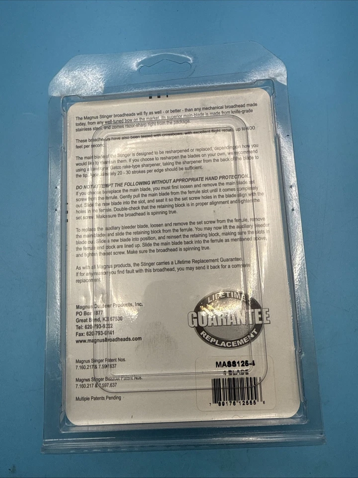 Magnus Broadheads Stinger 125 Grain 4 Blade 3 Pack - Image 2 of 2