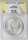 1903 $1 Morgan Dollar ANACS AU58 Details Scratched
