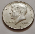 1967 Kennedy Half Dollar • 40% Silver • Circulated • X170