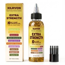 Herbal Hair Growth Oil Extra Strength Natural 3.38 Fl Oz Pack of 1 , Gold