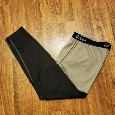 Cabela s Tights Men 2XL Beige Baselayer Tech Silk Thermal Zone Polartec