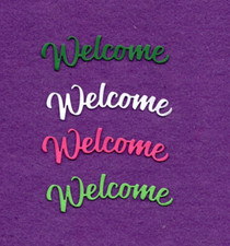 WELCOME  7 die cuts scrapbook cards