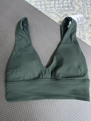 Lululemon  ALIGN V NECK BRA C/D LEGACY GREEN  SZ 6 NWT