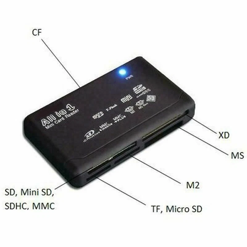 26-IN-1 USB 2.0 High Speed Memory Card Reader For CF xD SD MS SDHC with Nano kit - Image 2 of 4
