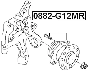BUJE RUEDA TRASERA - Para Subaru IMPREZA G12 2007 - OEM 28473-FG000 Foto 2 de 3